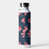 Hawaiian Pink Flowers Cute Floral Pattern Waterfles (Rechts)