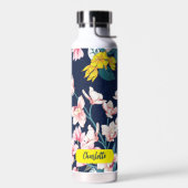 Hawaiian Pink Flowers Cute Floral Pattern Waterfles (Links)