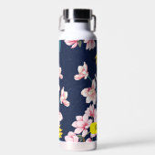 Hawaiian Pink Flowers Cute Floral Pattern Waterfles (Voorkant)