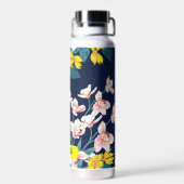 Hawaiian Pink Flowers Cute Floral Pattern Waterfles (Achterkant)