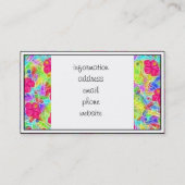 Hawaiian Pink Flowers Visitekaartje (Achterkant)