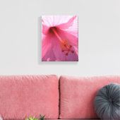 Hawaiian Pink Hibiscus Fine Art Photo Canvas Afdruk (Insitu (Woonkamer))