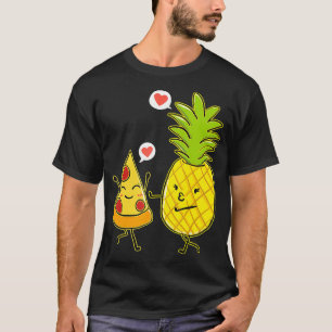 Hawaiian Pizza Slice die verliefd wordt op een Pin T-shirt