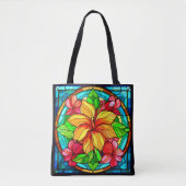 Hawaiian Plumera Bloemen Thema Tote Bag (Voorkant)