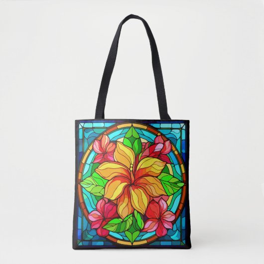 Hawaiian Plumera Bloemen Thema Tote Bag (Voorkant)