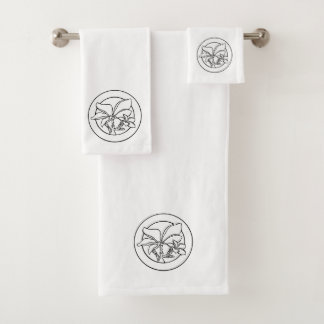 Hawaiian Plumeria Bathroom Towel Set Bad Handdoek