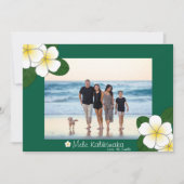 Hawaiian Plumeria Christmas Mele Kalikimaka Kaart (Voorkant)