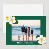 Hawaiian Plumeria Christmas Mele Kalikimaka Kaart (Voorkant / Achterkant)