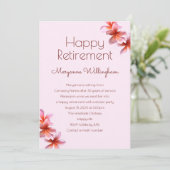 Hawaiian Plumeria drijft haar pensioneringspartij Kaart (Staand voorkant)