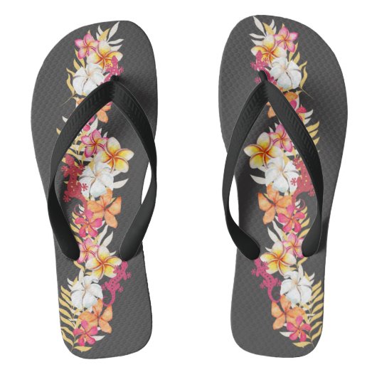 Hawaiian Plumeria en Gecko Flip Flop (Voetbed)