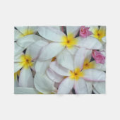 Hawaiian Plumeria Fleece Deken (Voorkant (Horizontaal))