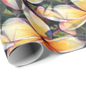 Hawaiian Plumeria Flower Cadeaupapier (Rol Hoek)