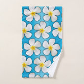 Hawaiian Plumeria Flowers op Blue Bad Handdoek (Handdoek)