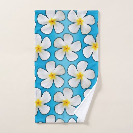 Hawaiian Plumeria Flowers op Blue Bad Handdoek (Handdoek)
