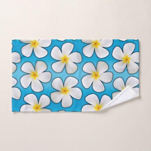 Hawaiian Plumeria Flowers op Blue Bad Handdoek (Handdoek)