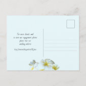 Hawaiian Plumeria Frangipani Save the Date Feestdagenkaart (Achterkant)