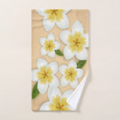 Hawaiian Plumeria Frangipani Tropische bloemen Bad Handdoek (Handdoek)