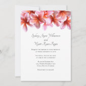 Hawaiian Plumeria Pink Floral Casual bruiloft Kaart (Voorkant)