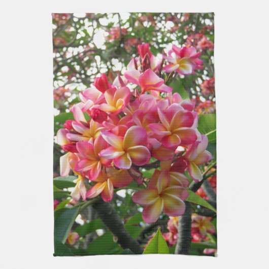 Hawaiian Plumeria Theedoek (Verticaal)