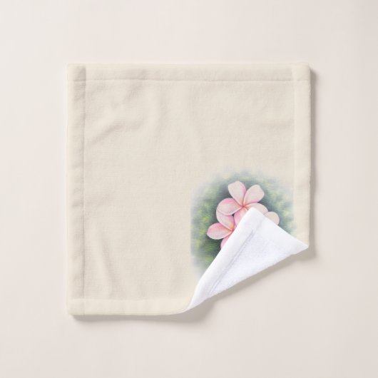 Hawaiian Plumeria Tropical Bath Towel Set Bad Handdoek (Wasdoekje)
