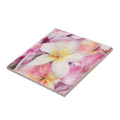Hawaiian Plumeria Tropical Floral Tegeltje (Zijkant)