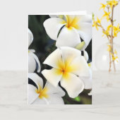Hawaiian Plumeria Tropical Wenskaart Kaart (Gele Bloem)