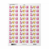 Hawaiian Plumeria Tropische Floral Waterverf Etiket (Full Sheet)