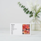 Hawaiian Plumeria Visitekaartje (Staand voorkant)