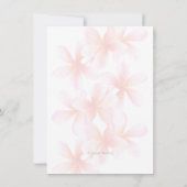 Hawaiian Plumeria Wedding Breakfast Kaart (Achterkant)