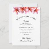 Hawaiian Plumeria Wedding Breakfast Kaart (Voorkant)