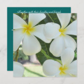 Hawaiian Plumeria Wedding Invitation Kaart (Voorkant / Achterkant)