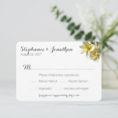 Hawaiian Plumeria White Weddenschap met Menu (Staand voorkant)