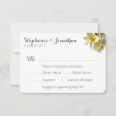 Hawaiian Plumeria White Weddenschap met Menu (Voorkant)