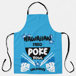 Hawaiian Poke Bowl Tako Poke Apron Schort