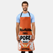Hawaiian Poke Bowl Tako Poke Apron Schort (Gedragen)