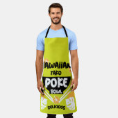 Hawaiian Poke Bowl Tako Poke Apron Schort (Gedragen)