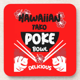 Hawaiian Poke Bowl Tako Poke Bier Onderzetter