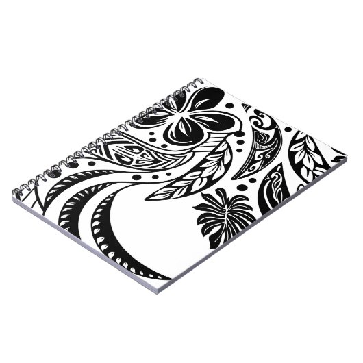 Hawaiian - Polynesiaanse zwarte en witte stam Notitieboek (Linkerzijde)