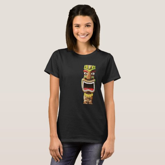 Hawaiian Polynesian Tiki Statue T-shirt (Voorkant volledig)