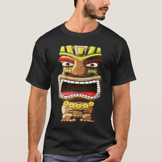 Hawaiian Polynesian Tiki Statue T-shirt (Voorkant)
