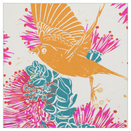 Hawaiian Print Akepa en Lehua Fabric Stof