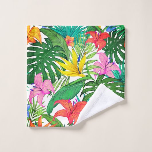 Hawaiian Print Bad Handdoek (Wasdoekje)