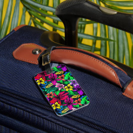Hawaiian Print Bagagelabel