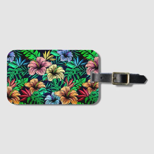 Hawaiian Print Bagagelabel (Voorkant (horizontaal))