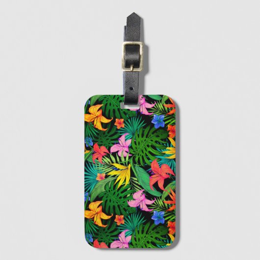 Hawaiian Print Bagagelabel (Voorkant (verticaal))