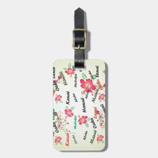 Hawaiian Print Bagagelabel (Voorkant verticaal)