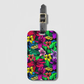 Hawaiian Print Bagagelabel (Voorkant (verticaal))