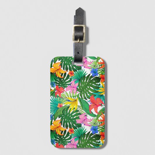 Hawaiian Print Bagagelabel (Voorkant (verticaal))