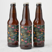 Hawaiian Print Bier Etiket (Flessen)