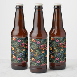 Hawaiian Print Bier Etiket